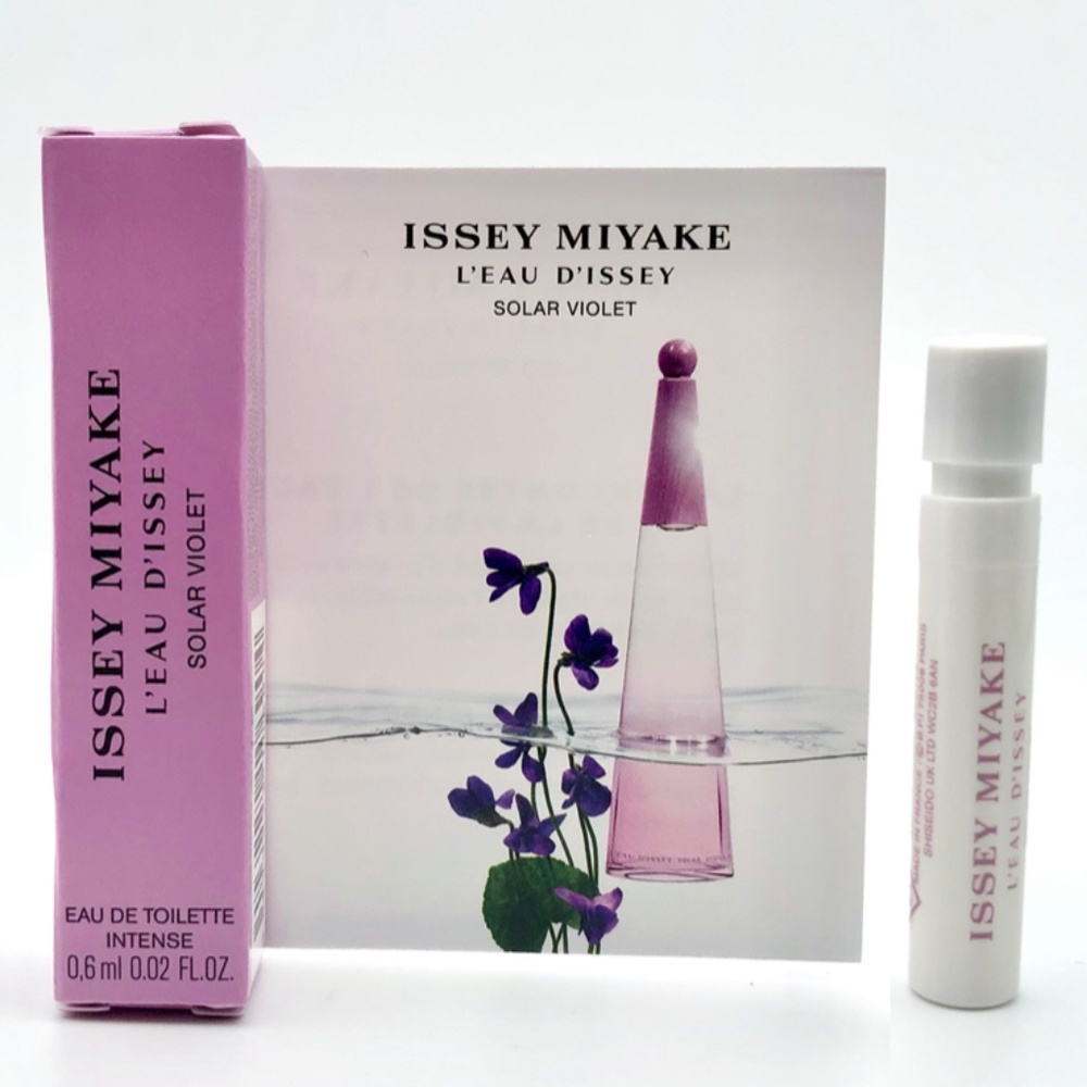 ❤️ 4 for $25 Issey Miyake l’eau d’issey SOLAR VIOLET Mini Travel Vial NEW